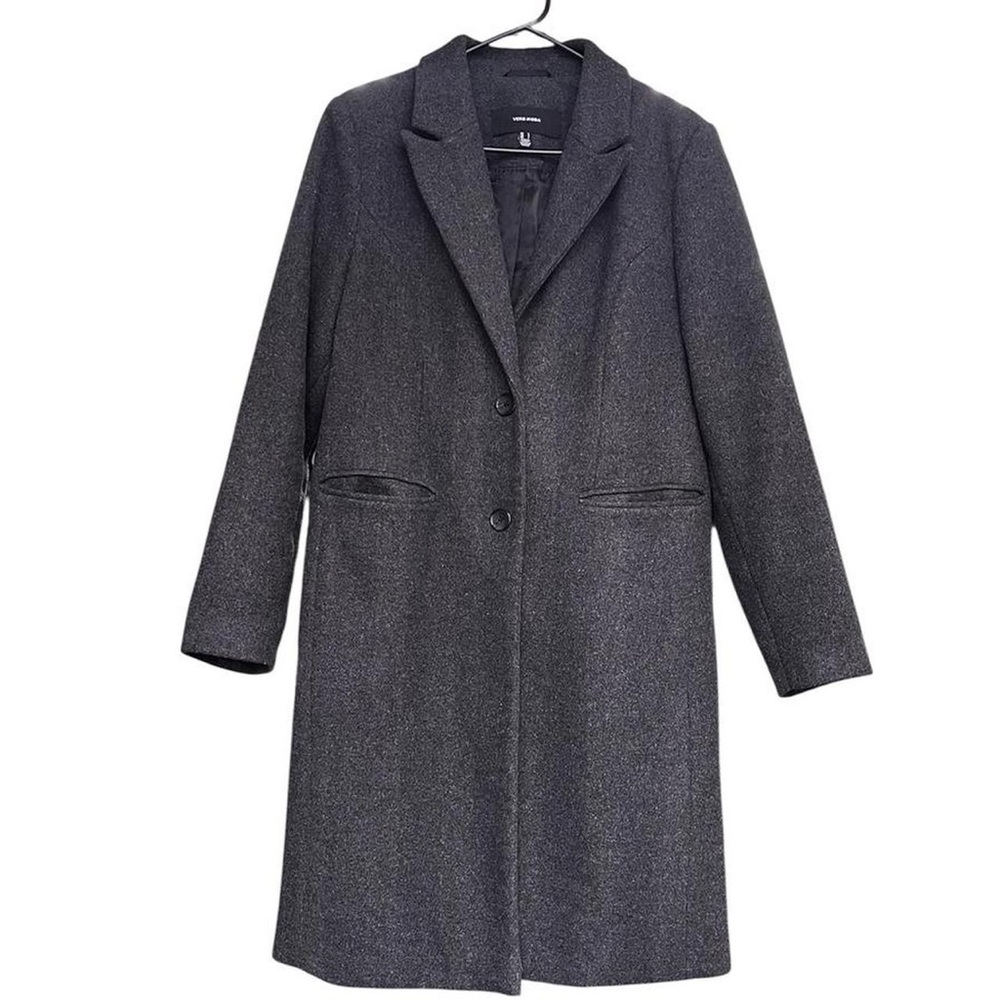 Gray Wool Blend Coat